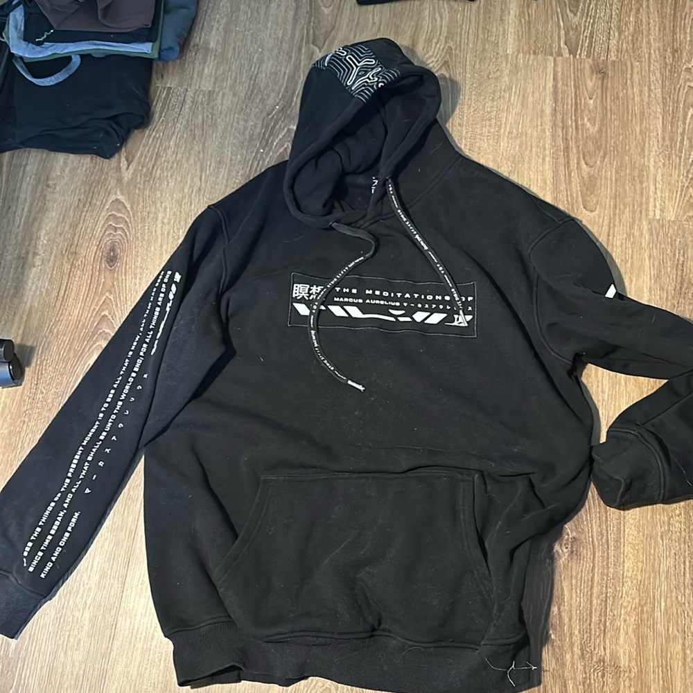 Rage Nation Marcus Aurelius PHILOSOPHER STOIC DIGITAL HIDDEN POCKET HOODIE 3XL